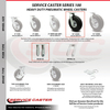 Service Caster 10 Inch Black Pneumatic Wheel Rigid Caster SCC-100R3504-PNB